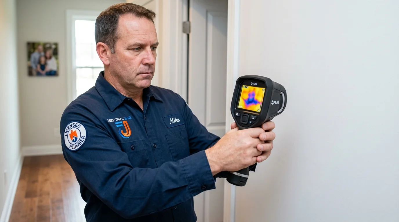 Thermal imaging leak detection by Johns Plumbing LLC in Lawnside